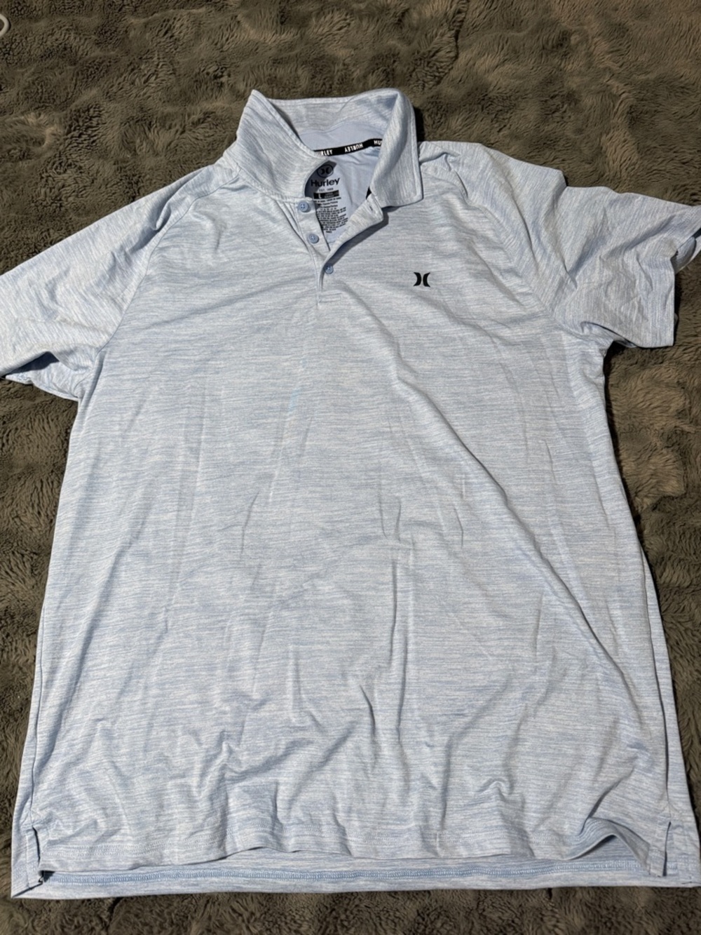 Hurley Men's Sky Blue Heather Performance Polo
